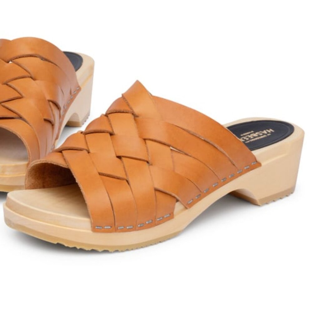 Swedish Hasbeens | Britta Clog Sandals in Nature | Size 10 - Picture 2 of 8